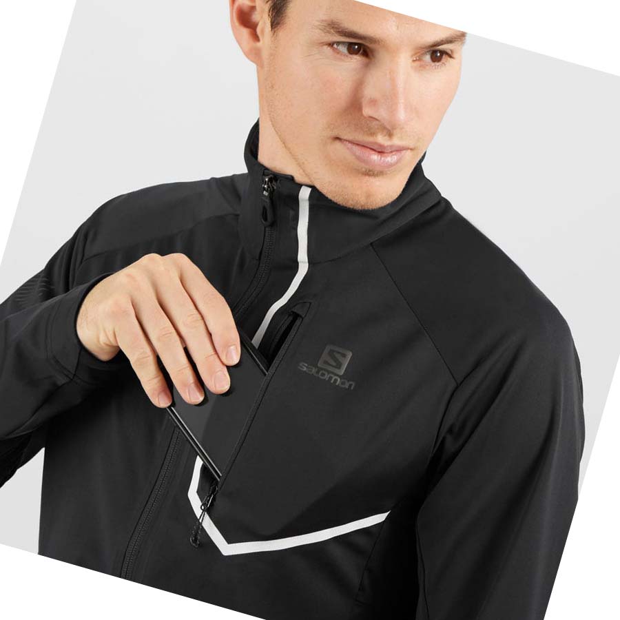 Chaquetas Salomon GORE-TEX INFINIUM™ WINDSTOPPER® PRO Hombre Negros | MX 3261JPQ